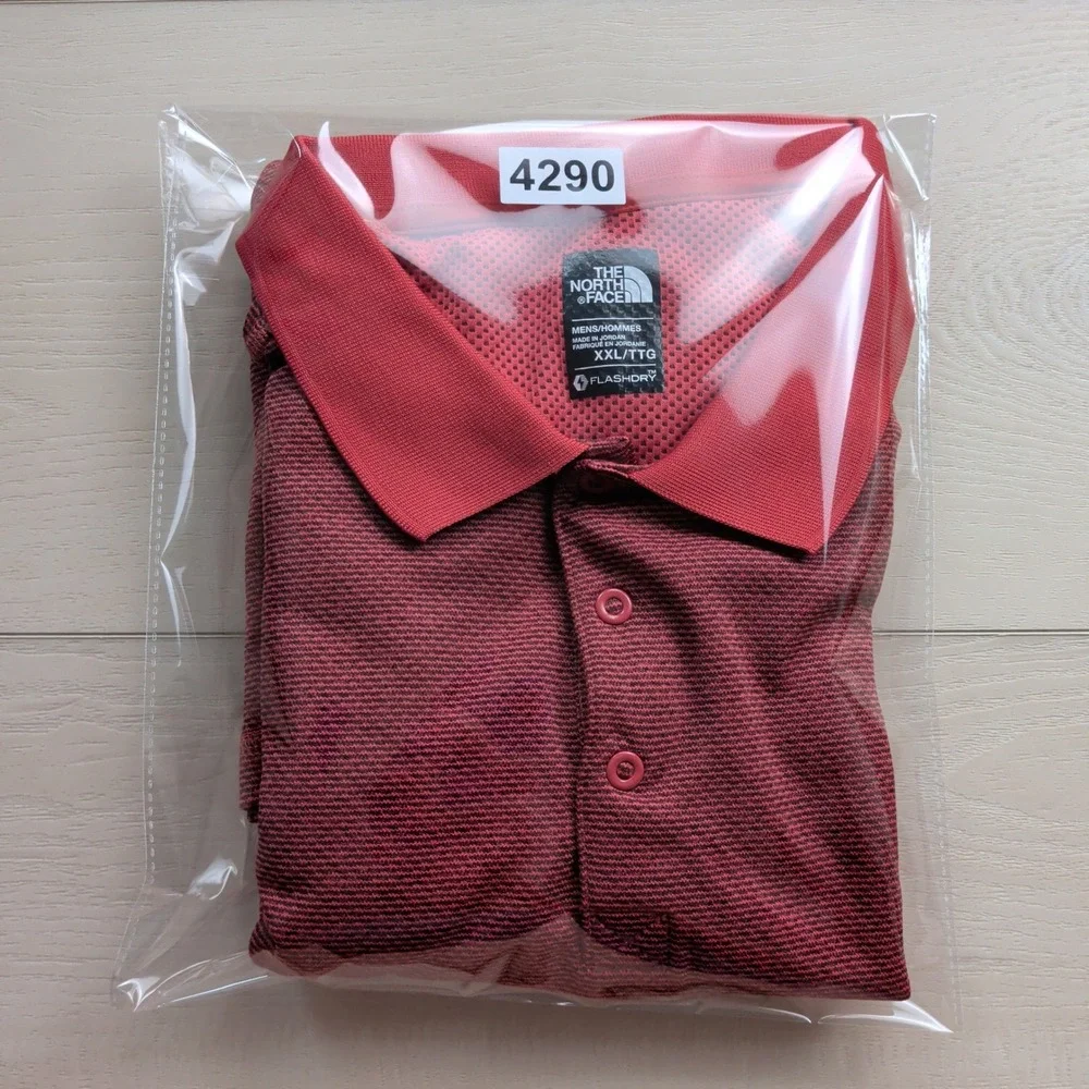 The North Face Horizon Flashdry Polo Shirt Mens XXL Red Short Sleeve Hiking